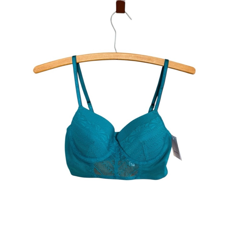 Auden Teal Lace Longline Bra